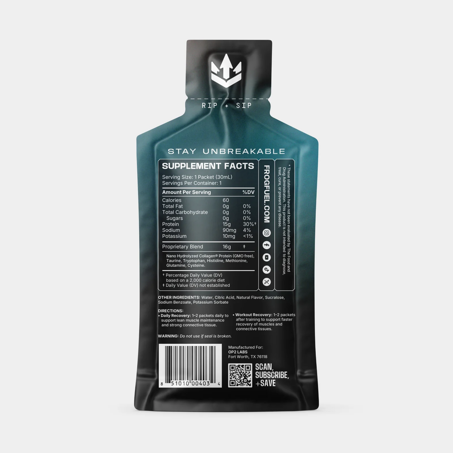 Frog Fuel Power Protein Collagen Protein Shot for Muscle Recovery